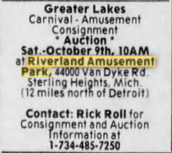 Riverland Amusement Park (Utica Amusement Park) - Auction 1999 (newer photo)